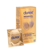 Durex Sensual Extra Lube, prezerwatywy dodatkowo nawilżane, 10 sztuk