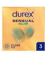 Durex Sensual Slim, prezerwatywy super cienkie, 3 sztuki