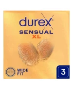 Durex Sensual XL, prezerwatywy supercienkie, 3 sztuki
