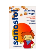 Sanostol, dla dzieci od 4 lat, 30 tabletek musujących do ssania