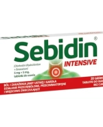 Sebidin Intensive 5 mg + 5 mg, bez cukru, 20 tabletek do ssania