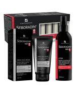 Seboradin Men Forte, kuracja przeciw wypadaniu włosów dla mężczyzn, 5,5 ml x 14 ampułek + Seboradin Men, lotion przeciw wypadaniu włosów, 200 ml