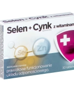 Selen + cynk z witaminami, 30 tabletek