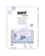 Seni Care, myjki higieniczne, niepodfoliowane, 22,5 x 16 cm, 50 sztuk