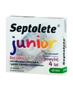 Septolete Junior 1,2 mg, dla dzieci powyżej 4 lat, smak czereśniowy, 18 pastylek do ssania