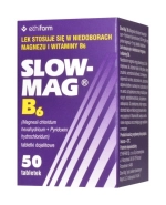 Slow-Mag B6, 64 mg + 5 mg, 50 tabletek dojelitowych