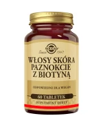 Solgar Włosy Skóra Paznokcie z biotyną, 60 tabletek