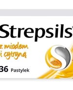 Strepsils z miodem i cytryną 1,2 mg + 0,6 mg, 36 pastylek twardych