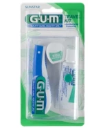 Sunstar GUM Travel-Kit, zestaw podróżny, 4 elementy