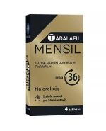 Tadalafil Mensil 10 mg, 4 tabletki powlekane