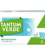 Tantum Verde 3 mg, smak eukaliptusowy, 30 pastylek twardych