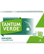 Tantum Verde 3 mg, smak miętowy, 30 pastylek
