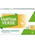 Tantum Verde 3 mg, smak miodowo-pomarańczowy, 30 pastylek