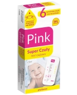 Domowe Laboratorium Pink, test ciążowy płytkowy, super czuły 10 mlU/ml, 1 sztuka
