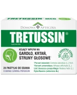 Tretussin, smak czarnej porzeczki, 24 pastylki do ssania