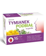 Tymianek Podbiał na gardło, smak mailnowy, 16 pastylek do ssania