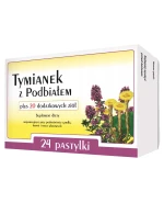 Tymianek z podbiałem + 20 ziół, 24 pastylki do ssania