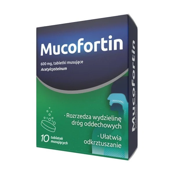 Mucofortin 600 mg, 10 tabletek musujących