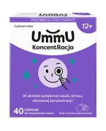 UmmU KoncentRacja, dla dzieci od 12 lat, 40 tabletek