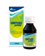 Unituss Junior syrop na suchy kaszel dla dzieci od 2. roku życia, 60 mg/10 ml, 120 ml 