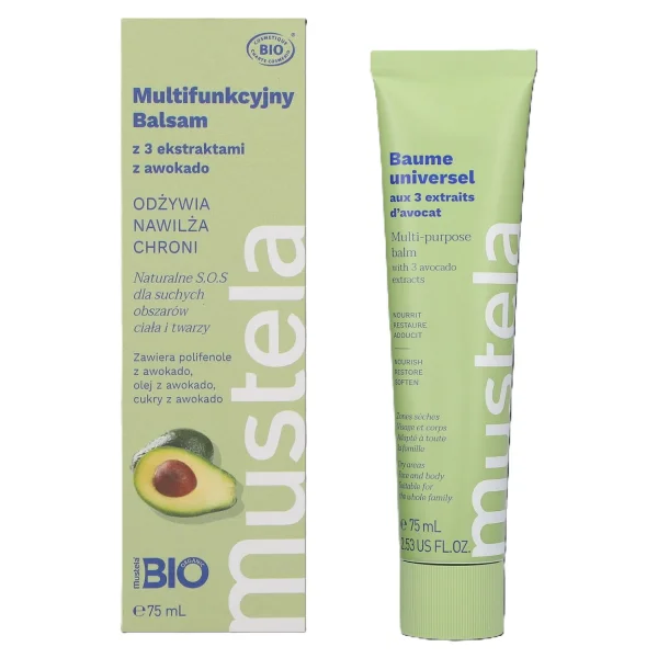 Mustela Bio, multifunkcyjny balsam z 3 ekstraktami z awokado, 75 ml