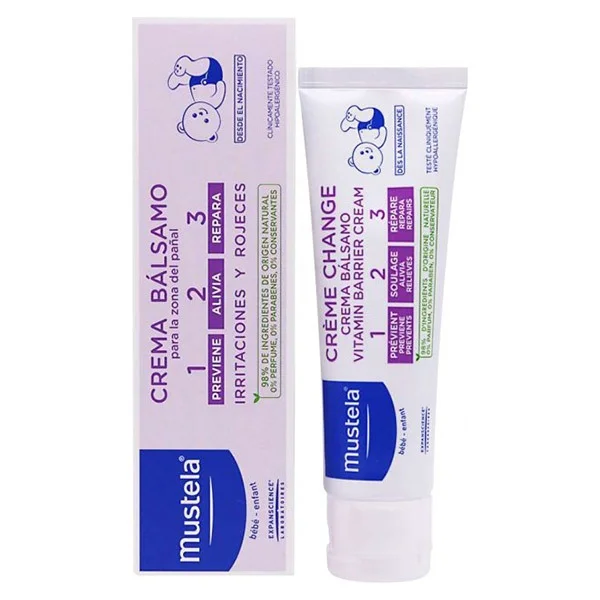 Mustela Bebe Enfant, krem do przewijania 1-2-3, od urodzenia, 150 ml