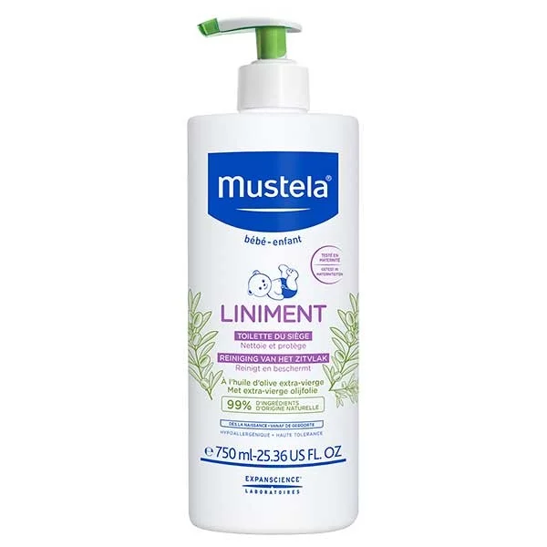Mustela Bebe Enfant Liniment, emulsja oczyszczająca do okolicy pieluszkowej, od urodzenia, 750 ml