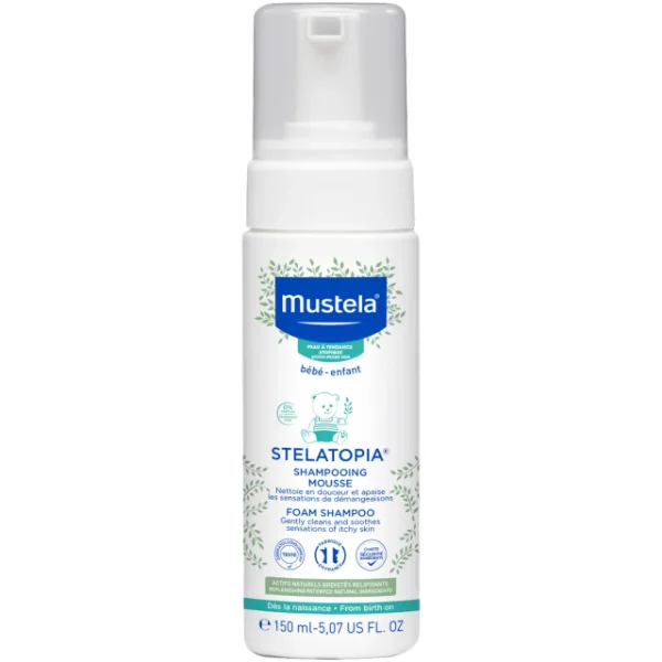 Mustela Stelatopia, szampon w piance dla niemowląt, 150 ml