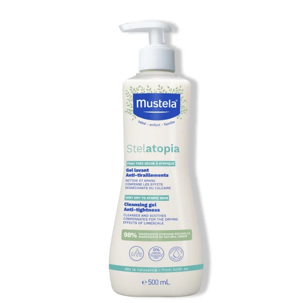 Mustela Stelatopia, żel do mycia ciała od urodzenia, 500 ml