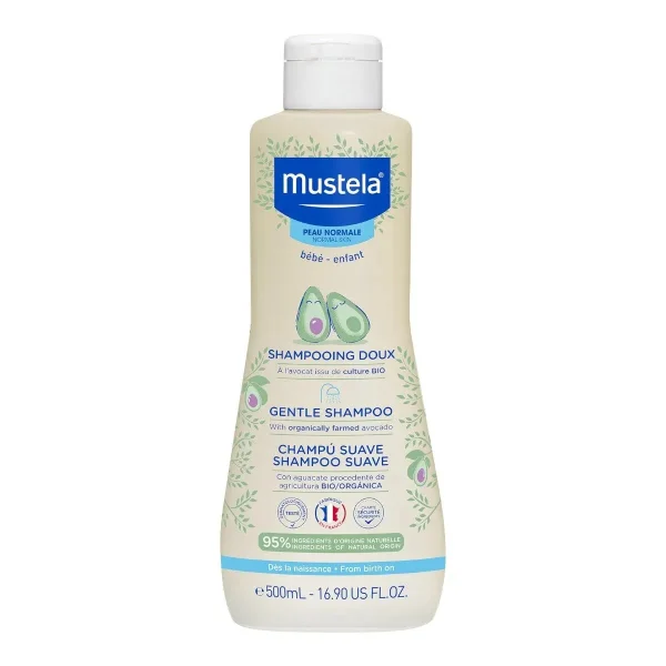 Mustela Bebe Enfant, delikatny szampon dla dzieci, od urodzenia, skóra normalna, 500 ml