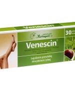 Venescin 25 mg + 15 mg + 0,5 mg, 30 drażetek