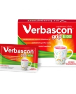 Verbascon Grip Kids, proszek do rozpuszczania, smak malinowy, 10 saszetek