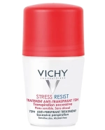 Vichy Stress Resist, antyperspirant roll-on, intensywna kuracja przeciw poceniu się, 72h, 50 ml