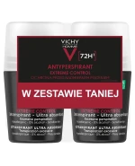 Vichy Homme, antyperspirant roll-on dla mężczyzn, 72-godzinna ochrona, 2 x 50 ml