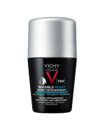 Vichy Homme Invisible Resist, antyperspirant roll-on dla mężczyzn, przeciw śladom na ubraniach, 50 ml