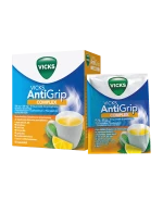 Vicks AntiGrip Complex 500 mg + 200 mg + 10 mg, proszek do sporządzania roztworu doustnego, 10 saszetek