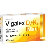 Vigalex D3 + K2 Max, witamina D 4000 IU + witamina K 75 µg, 60 tabletek