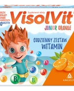 Visolvit Junior Orange, proszek musujący, smak pomarańczowy, 30 saszetek