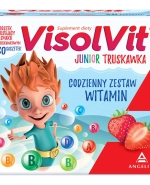 Visolvit Junior Strawberry, dla dzieci powyżej 3 lat, 30 saszetek