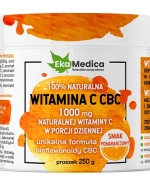 EkaMedica Witamina C CBC 1000 mg, smak pomarańczowy, 250 g