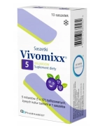 Vivomixx Saszetki 5 miliardów, proszek do sporządzania zawiesiny doustnej, smak borówkowy, 10 saszetek