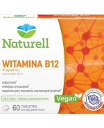Naturell Witamina B12 10 µg, 60 tabletek do rozgryzania i żucia