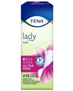 Tena Lady Slim, wkładki urologiczne, Ultra Mini, 14 sztuk