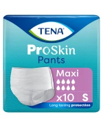 Tena Pants ProSkin, majtki chłonne, rozmiar S, 65-85 cm, Maxi, 10 sztuk