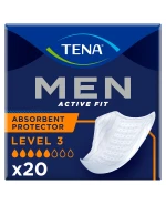 Tena Men Active Fit, wkładki anatomiczne dla mężczyzn, Level 3, 20 sztuk