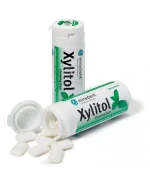 Miradent Xylitol, guma do żucia z ksylitolem, smak zielonej mięty, 30 sztuk