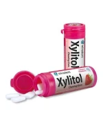 Miradent Xylitol, guma do żucia z ksylitolem, smak truskawkowy, 30 sztuk