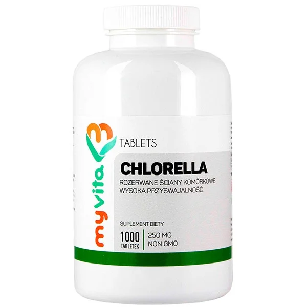 MyVita Chlorella, rozerwane ściany komórkowe, 1000 tabletek