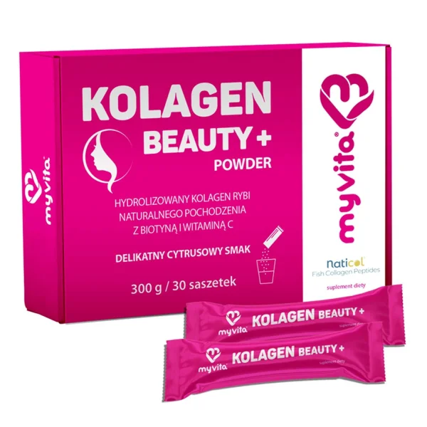 MyVita Kolagen Beauty+, smak cytrusowy, 10 g x 30 saszetek