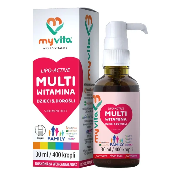 MyVita Multiwitamina Family, krople dla dzieci i dorosłych, 30 ml
